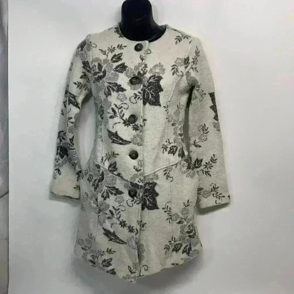 Lucy and Laurel size small 45% boiled wool jacket anthropologie - Picture 1 of 10